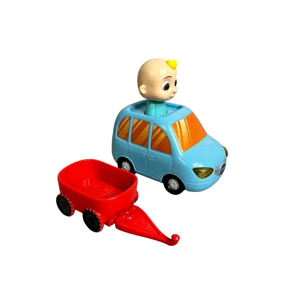 Vtech CoComelon Go Go Smart Wheels JJ's Family Car And Red Wagon WORKS